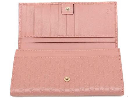 gucci continental bifold wallet microguccissima soft pink